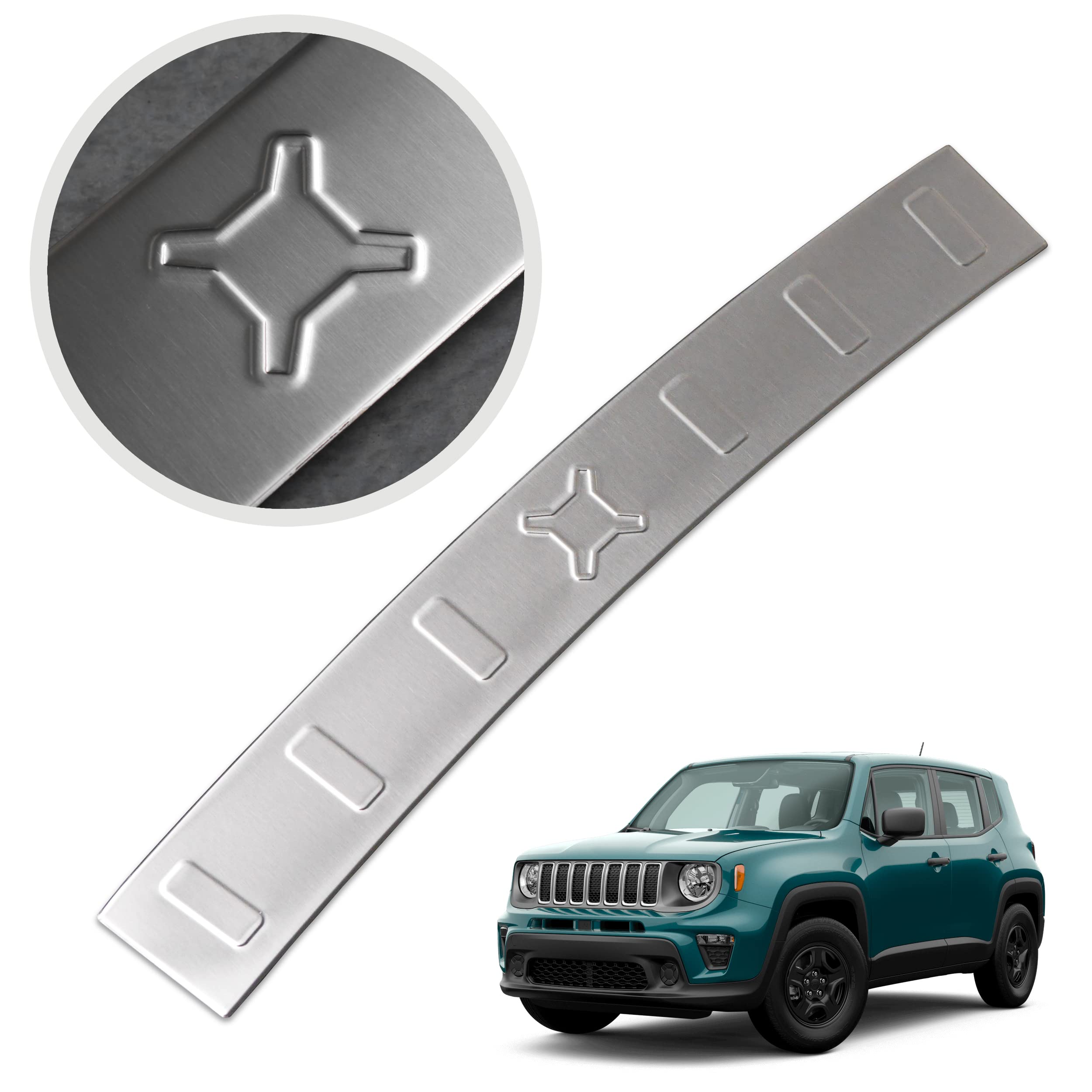 Protezione Paraurti Posteriore OMAC Per Cupra Ateca 2018-2021 – Acciaio Inox Spazzolato Colore Argento, Adesivo, Antigraffio, Su Misura - 4