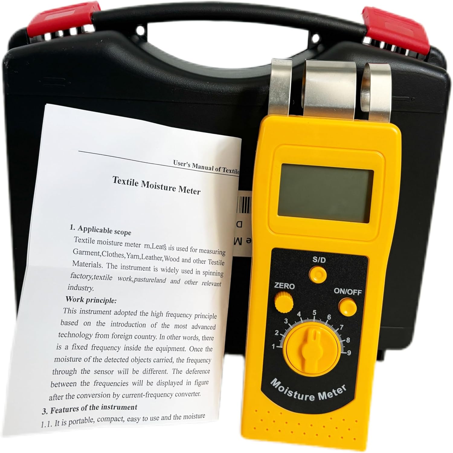 Textile Moisture Meter of High Performance Integrative Design Cotton Clothes Yarn Wool Moisture Content Tester