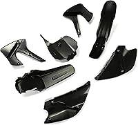 Vista 9 de Kojem Kit Completo de Plástico para Carrocería Compatible con Kawasaki KX85 KX100 2001-2013 (Negro)