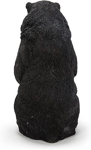 Miniatura 5 de Abrazar madre y bebé oso jardín estatua - negro