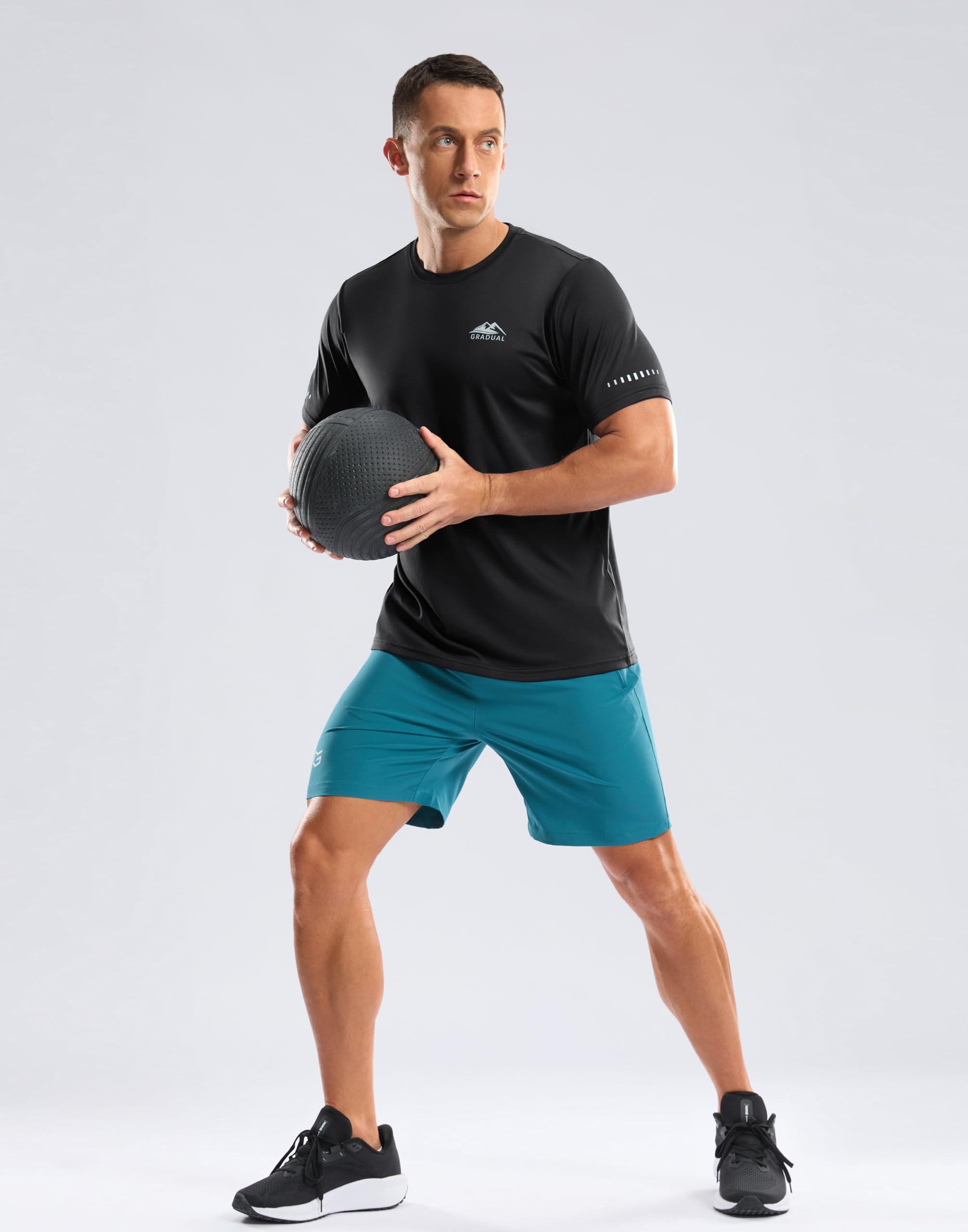 Camiseta de entrenamiento para hombre, protección solar UPF 50+, ajuste seco, camisetas de natación que absorben la humedad, para atletismo, playa, senderismo