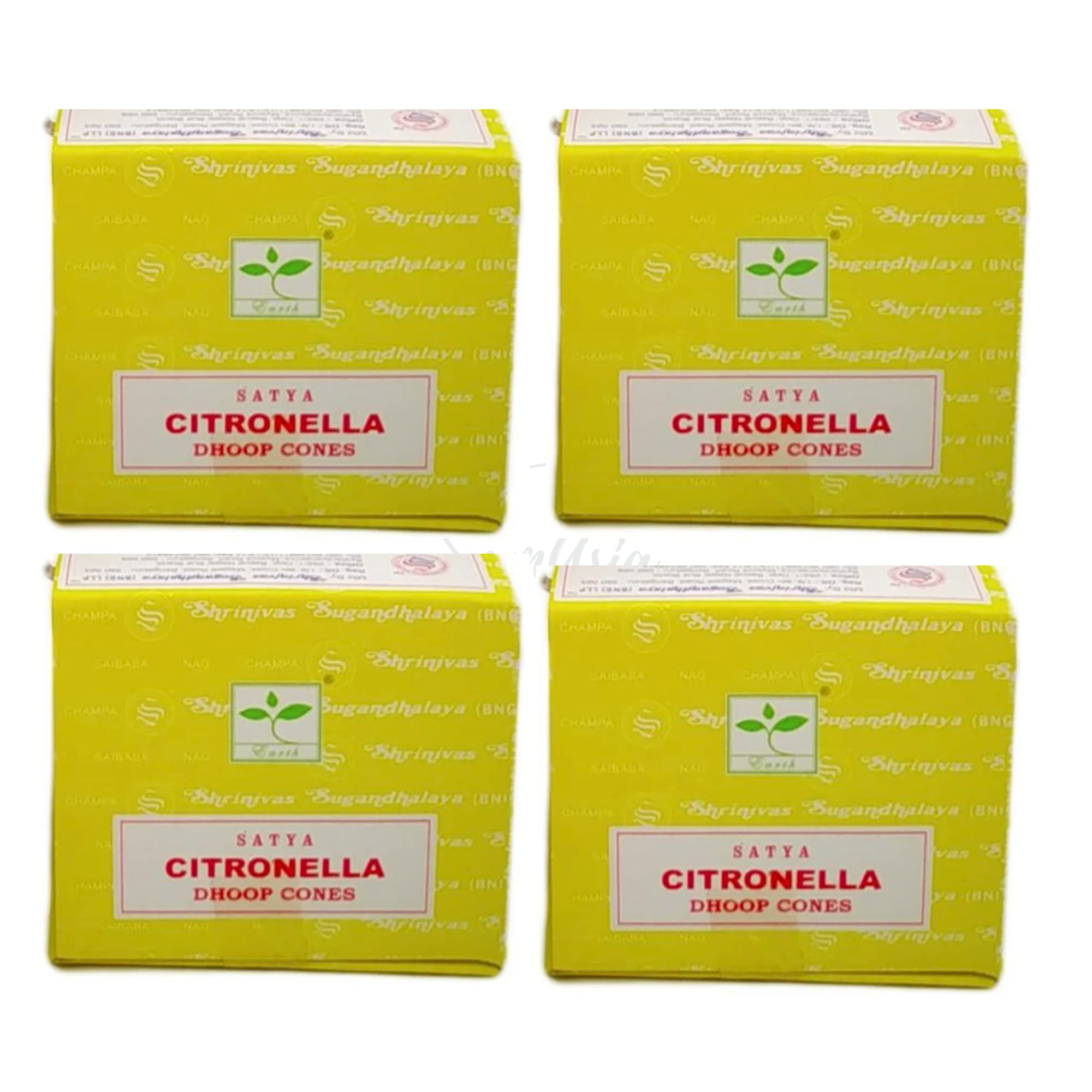 Samasia Citronella Satya Incense Cone X4 Pack, Used For Aromatherapy, Spa, Yoga, Weddings, Reiki, Meditation, Healing By
