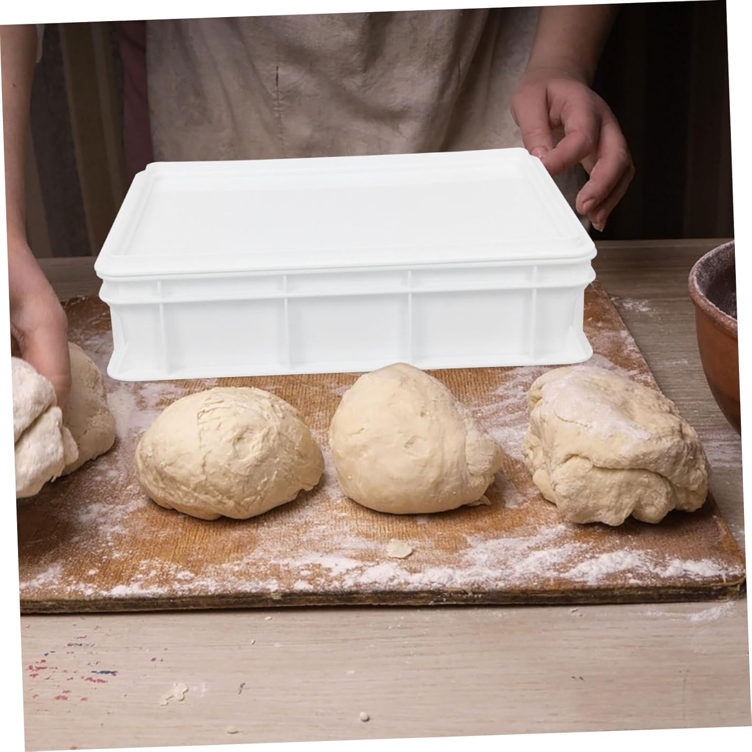 ULTECHNOVO Stackable Pizza Dough Proofing Box Plastic Pizza Storage Container for Home and Pizzerias Versatile Bread Proofing Tray with Covers