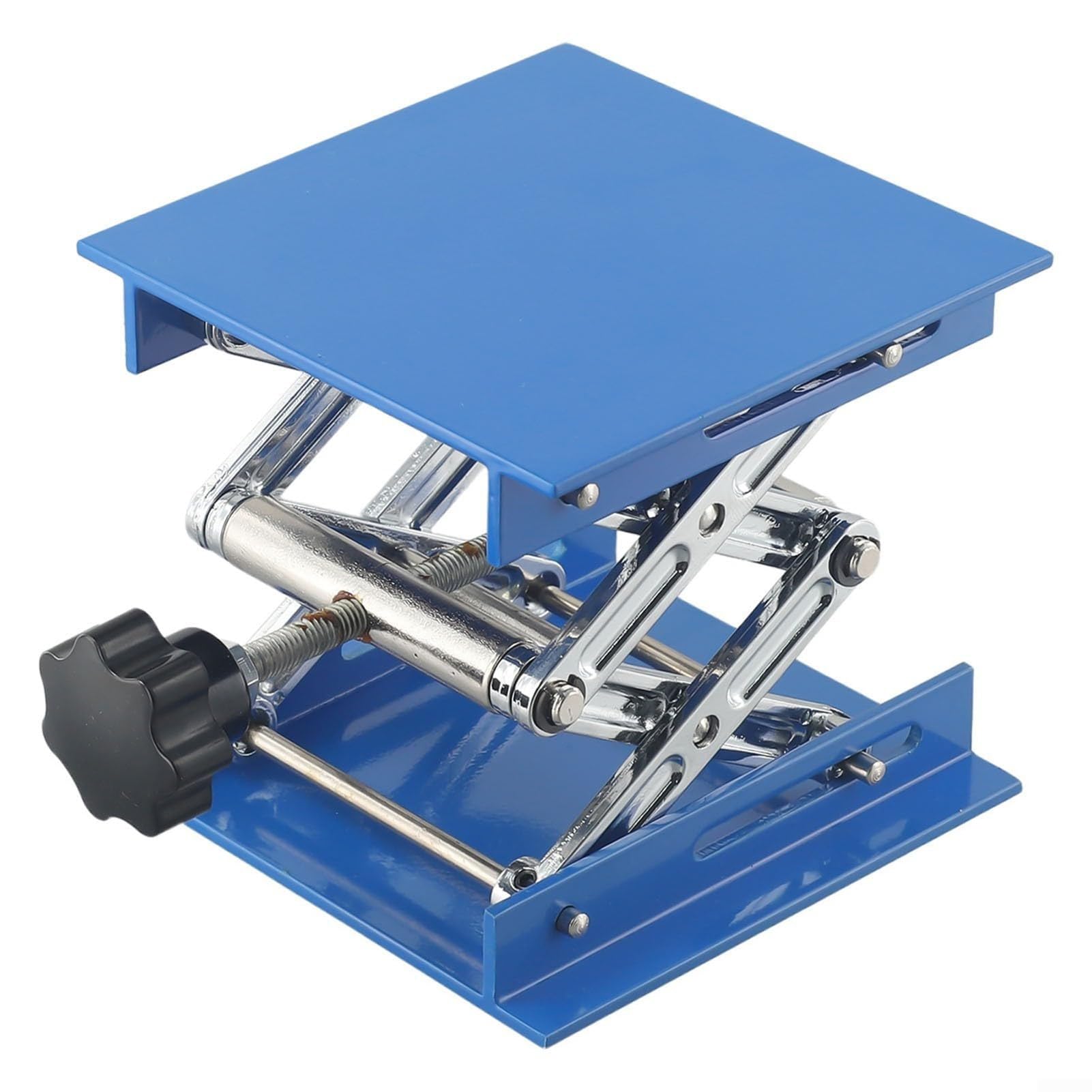 XNXYSMKJ Lab Scissor Jack Lift Table,Manual Lab Jack Stand,Adjustable Height 80-325mm,Aluminum Lifting Platform for School Physics Labs,Versatile Lab Scissor Jack (100x100MM)