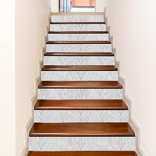 Miniatura 4 de Okydoky Treetops - Papel tapiz autoadhesivo de madera, blanco, extraíble, impermeable, vinilo, 17.3 x 393 pulgadas, LW5178-10