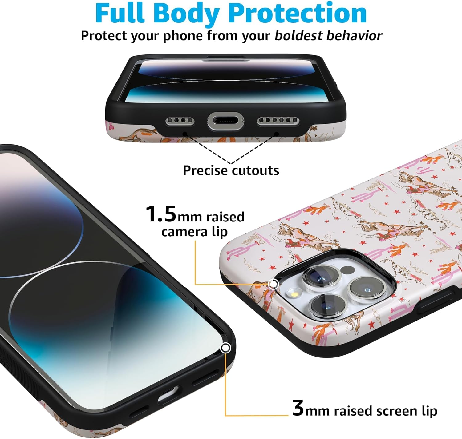 Casely iPhone 16 Pro Max Case | Cowgirl Canyon | FashionPass x Bold Protective Design | Compatible with MagSafe - Image 4