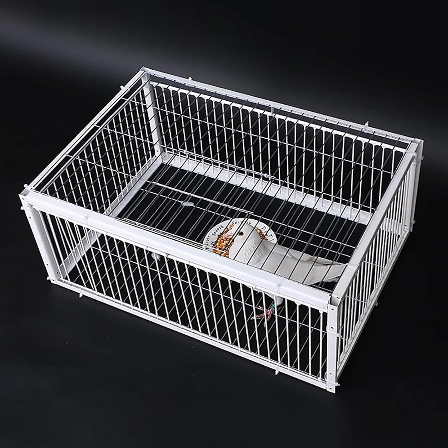 Trampa para palomas, trampa portátil para pájaros humana con diseño a prueba de escapes, fácil montaje, cuatro puertas, entrada unidireccional, uso al aire libre, 60 x 40 x 26 cm