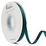 Ribbli Teal Double Faced Satin Ribbon,1/4 x Continuous 25 Yards,Use for Craft Bows Bouquet, Gift Wrapping, Wedding Decoration, Floral Arrangement