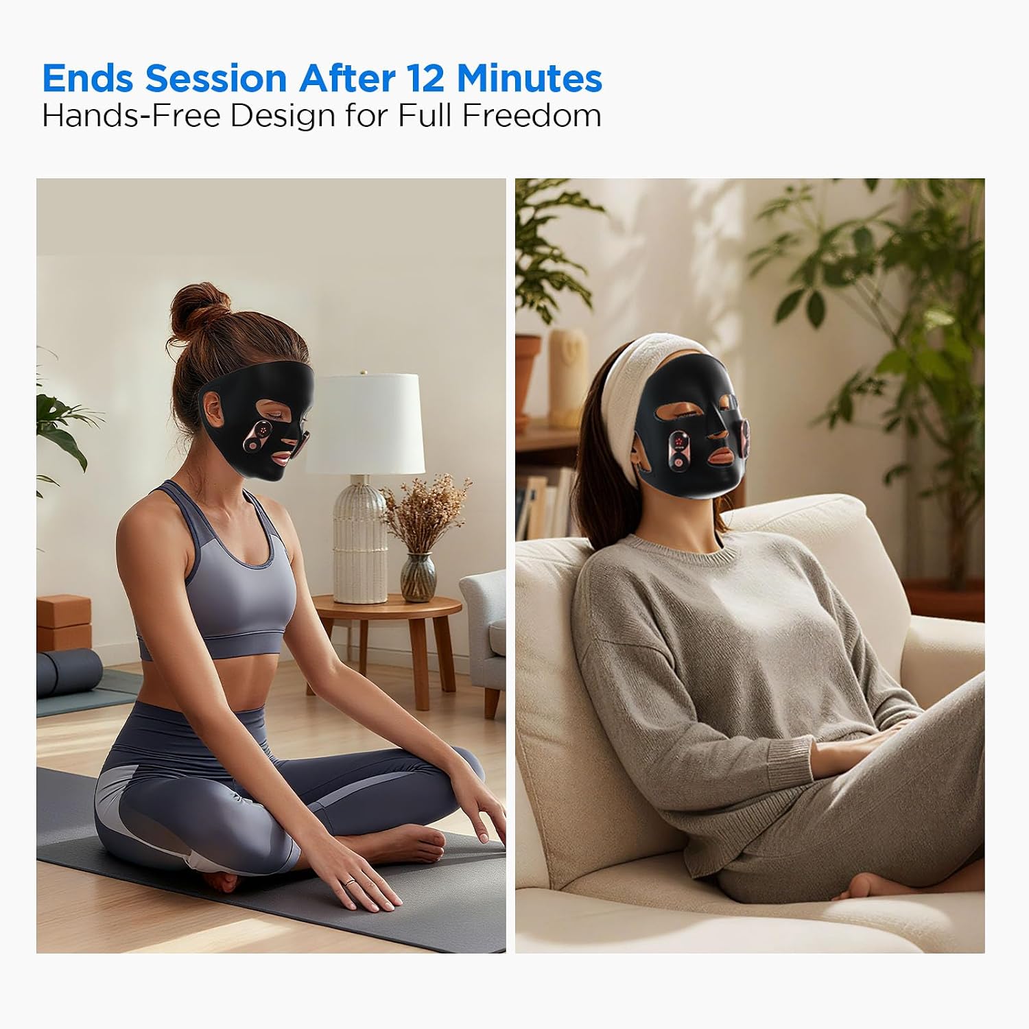 JOVS Toning Facial Mask for Women Face Lifting & Firming, Portable Hands-Free Skin Care Beauty Device for Face Sculpting, Anti Aging, Reduce Fine Lines Wrinkles, Washable & Reusable