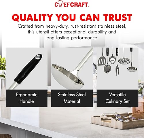Miniatura 4 de Chef Craft Select Cucharón, 12 pulgadas, acero inoxidable