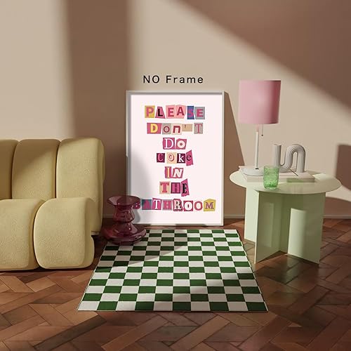 Miniatura 5 de Póster de citas de refranes de baño de moda, texto colorido con texto en inglés Please Dont Do Coke In The Bath, impresiones artísticas de pared de