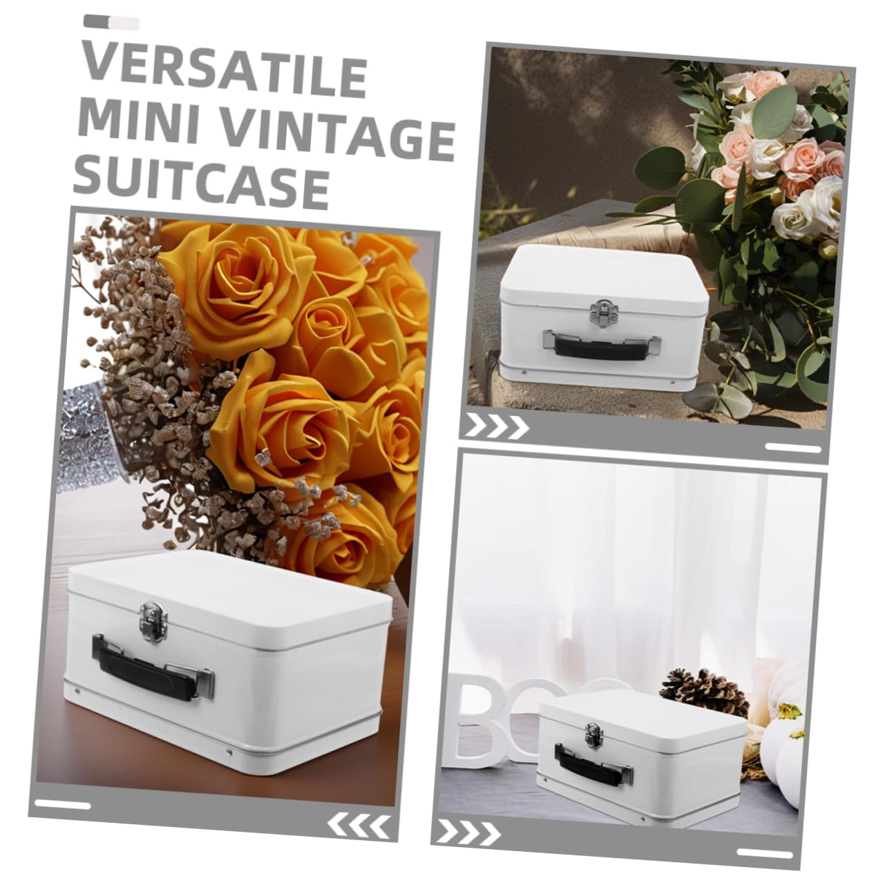 2pezzi Scatole Decorative Valigia Per Matrimonio e Organizzatori e Cancelleria
