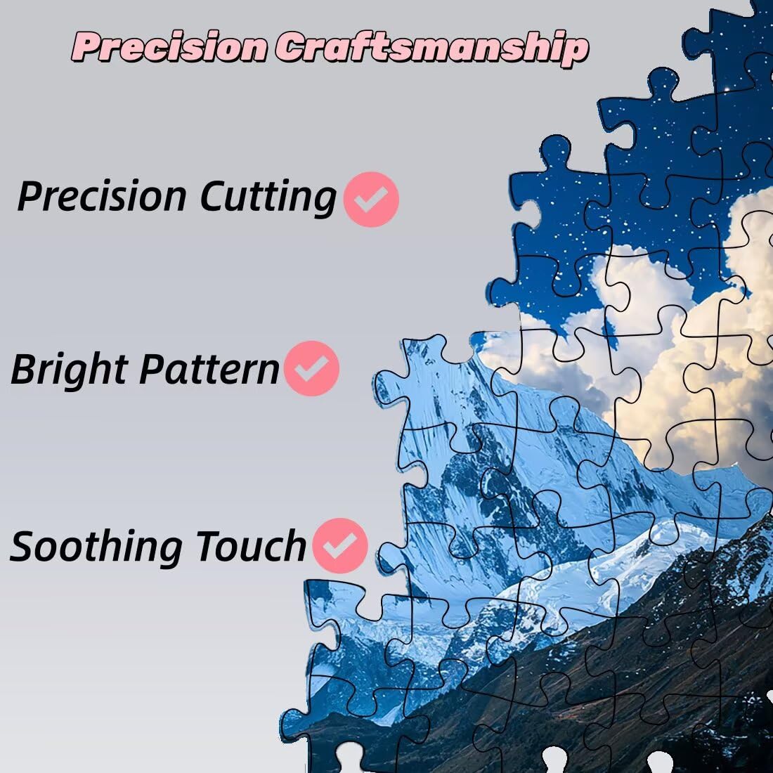 1000 sztuk puzzli dla dorosłych, gwiaździsta noc dla dorosłych 1000, niemożliwe puzzle, klasyczne, wymagające gry edukacyjne, drewniane puzzle dla rodzin, motyw dekoracyjny: góra, 2266