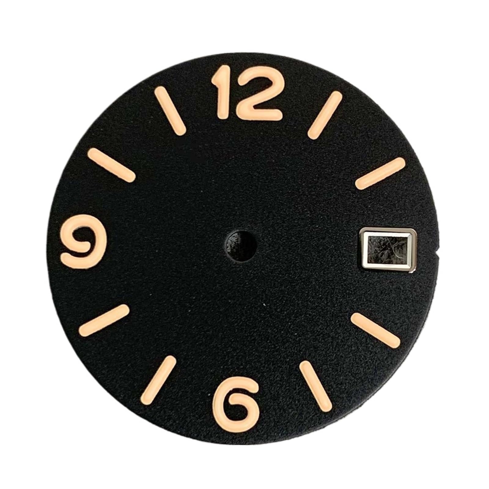 1 szt. 28,5 mm tarcza zegarka cyfrowa Sunburst/matowe twarze zielone świecące części męskie dla ruchu NH35/NH36/4R/7S(B)