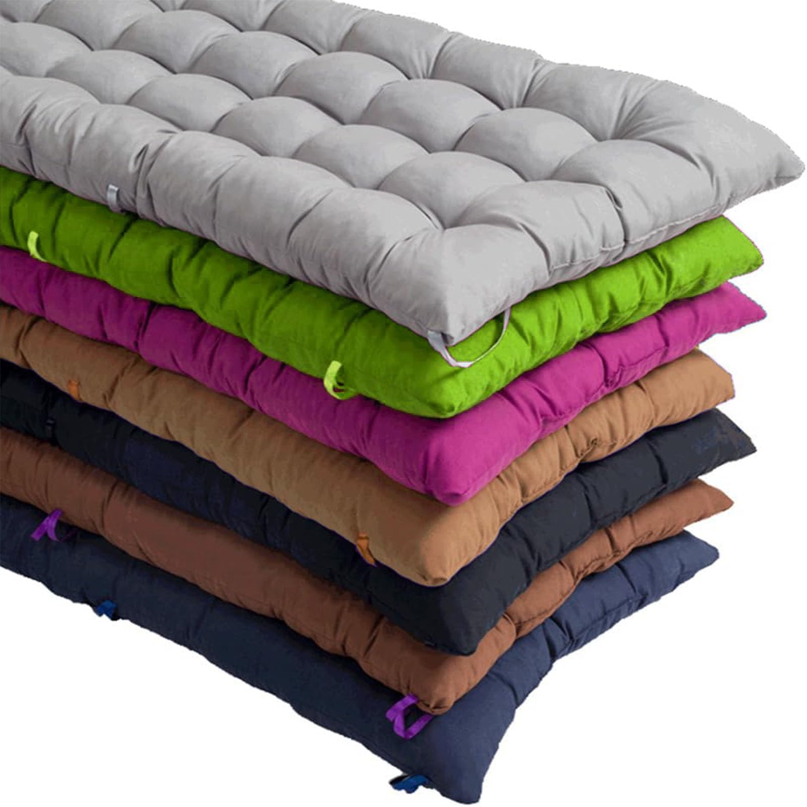 Panchina in cotone spesso, 120 x 40 cm, profondità 8 cm, cuscino caldo per casa, giardino, altalena, patio, tavolo da esterni, decorazione slish