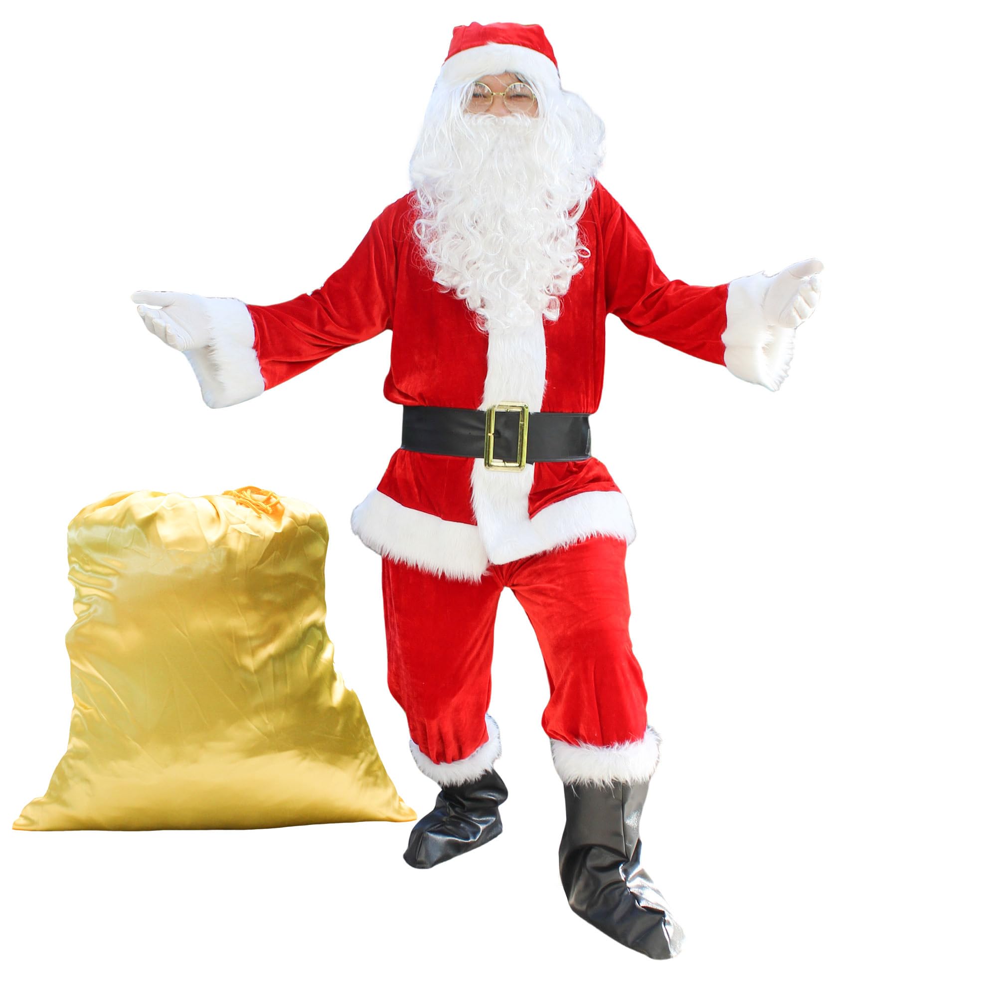 SELORE Weihnachtsmann Kostüm Männer komplett Deluxe Nikolauskostüm Santa Claus-Erwachsenenkostüm für Weihnachten - Kostüm für Nikolaus Herren Männer(XXL)