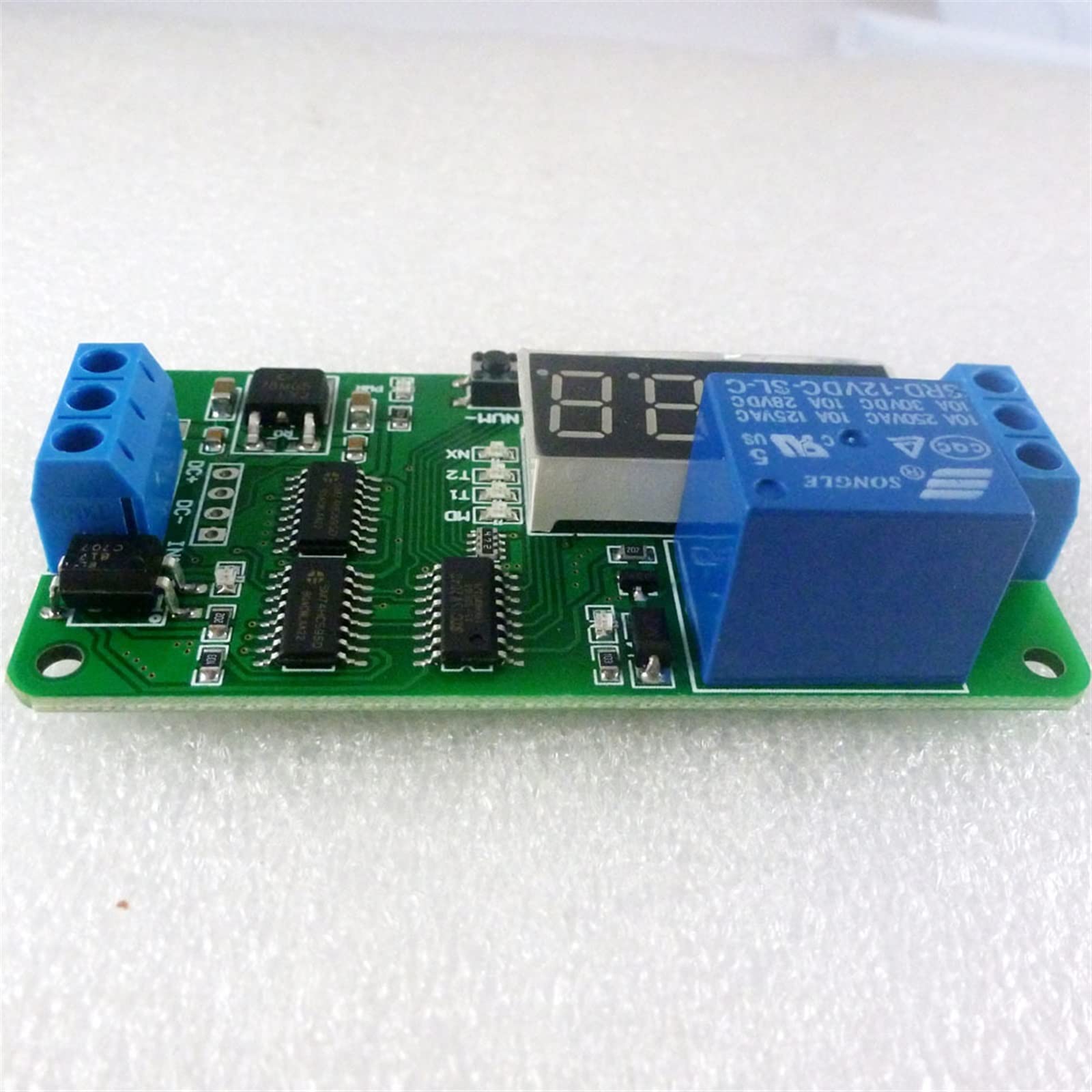 CSKWLLNBC DC 5V 12V 24V Multifunction Delay Relay Time Switch Turn on/Off PLC Module(Onecolor)