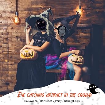 Depointer Life Led Mask with Gesture Sensing, LED Lighted Face Transforming Mask for Costume Cosplay Party Masquerade