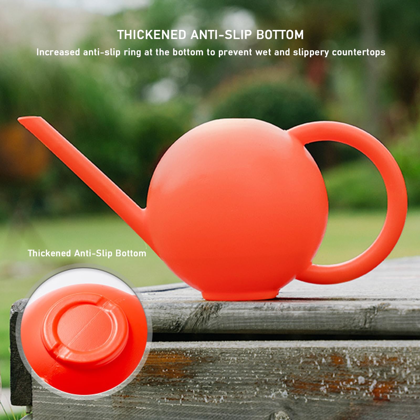 Arrosoir à Long Bec 1,5 L en Plastique léger for intérieur et extérieur(Oranje)
