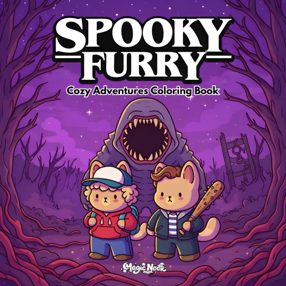 Spooky Furry: A Cozy Spooky Coloring Book for Relaxation, Stress Relief, and Creative Fun