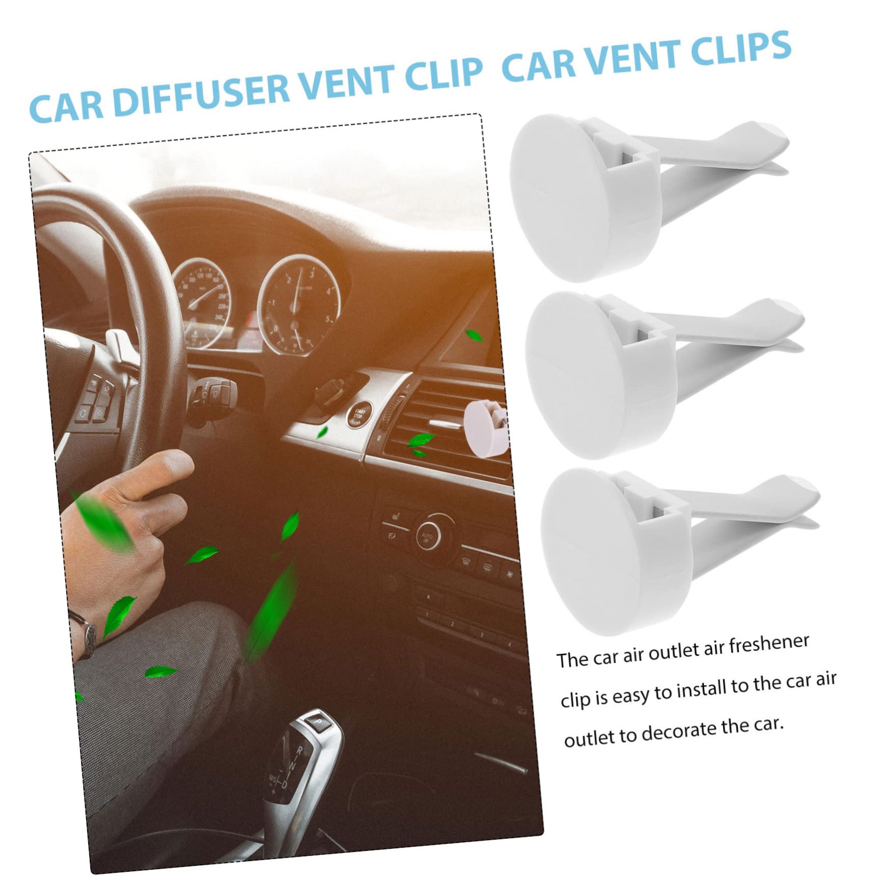 MAGICLULU Clip Set 100 Pezzi Ganci per Bocchetta Aria Auto per Auto in Metallo e Plastico per Decorare e Profumare L'auto Facilmente