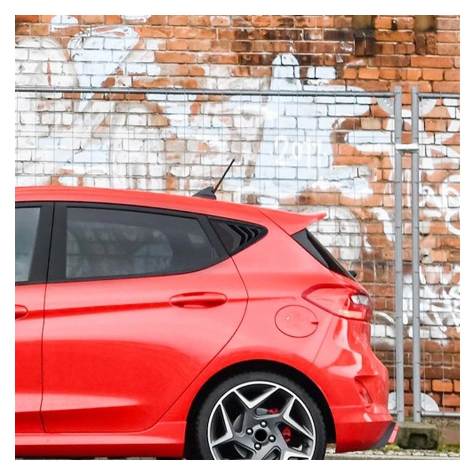Spoiler Auto Per Ford Per Fiesta MK8 2018 2019 2020 2021+ Copertura Per Persiana Per Finestrino Posteriore, Bocchetta Laterale, Accessori Per Auto Spoiler Posteriore(Gloss Black)