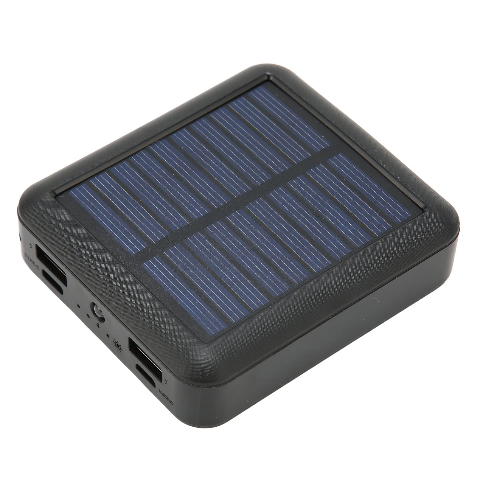 Batterie Externe de Téléphone Solaire, 20000mAh Ports de Sortie Doubles Chargeur Solaire étanche à la Poussière Portable avec Câble de Charge pour l'extérieur (Le Noir)