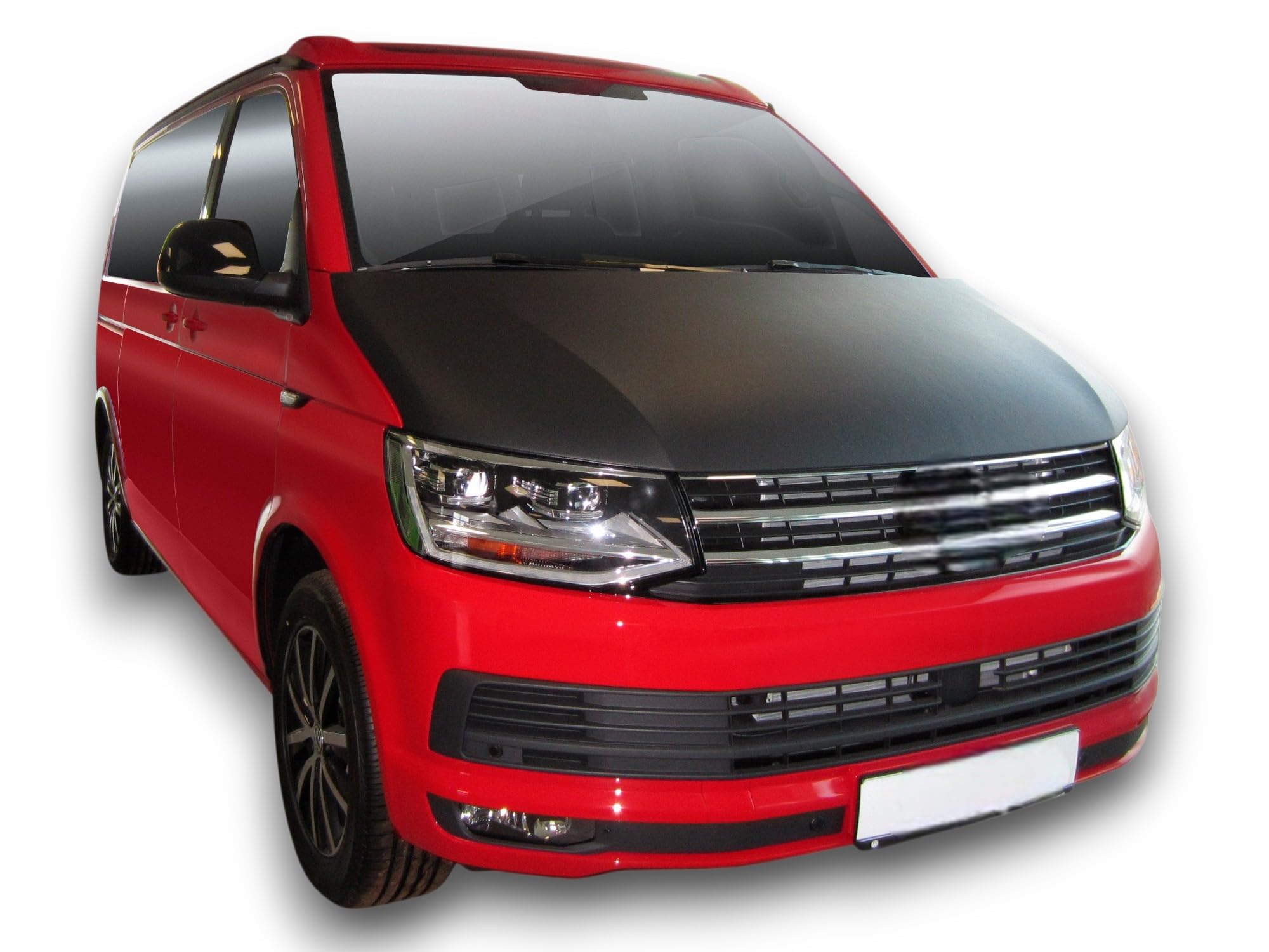 Auto-Bra Vollbra Haubenbra kompatibel mit VW T6 Bj. ab 2015 Multivan Transporter Caravelle Steinschlagschutz Tuning Bonnet Bra Motorhaubenschutz