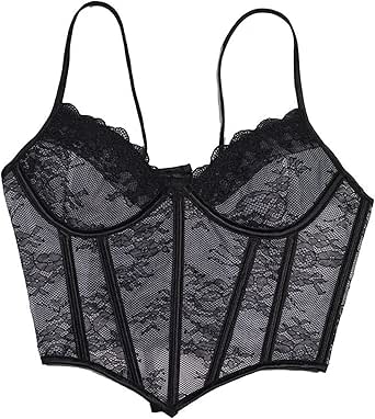 atokiss Dames sexy strass glitter edelsteen push-up bustier crop top club party korset top beha, Meerkleurig, S