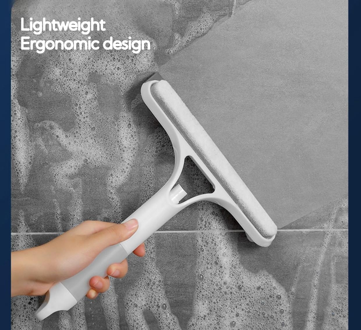 Raclette De Douche 3 En 1 Theuwnee® - Vaporisateur, Brosse Et Raclette Silicone Pour Carrelage, Miroir Et Fenêtre