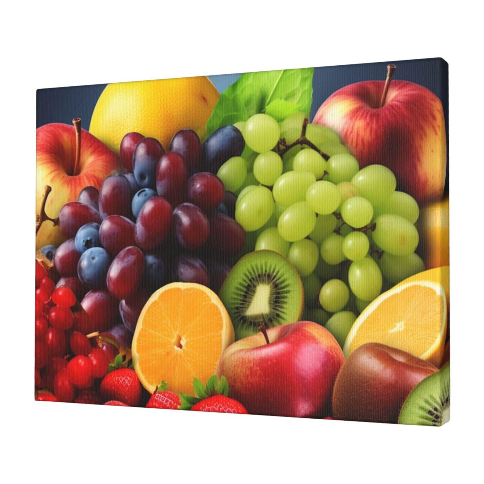 KLOPH Fruits Canvas Wall Art for Living Room 12"x16" Modern Artwork Painting for Bathroom Hanging Canvas Prints Aesthetic Wallart for Bedroom Kitchen Office Wall Decor
