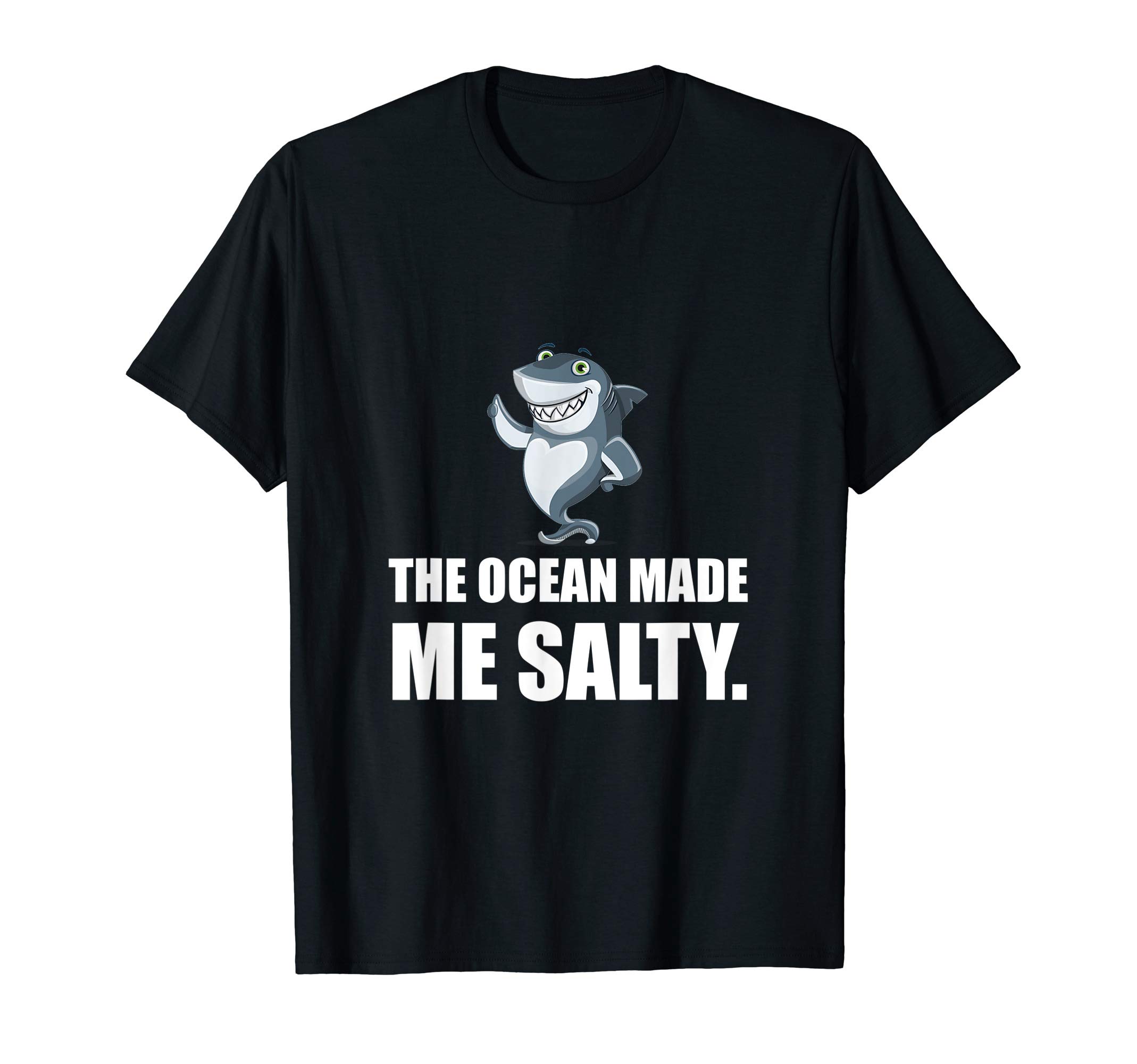 Ocean Made Me Salty Shark Funny T-ShirtT-Shirt