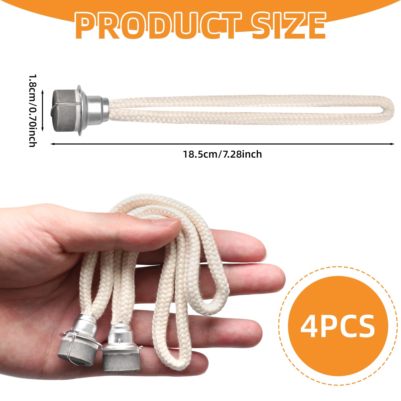 4er Set Duftlampe Docht Ersatzdocht für Lampe Berger und alle katalytischen Duftlampen mit katalytischem Brenner zur Verbesserung der Raumluft und Aromatherapie (18mm*4PC)