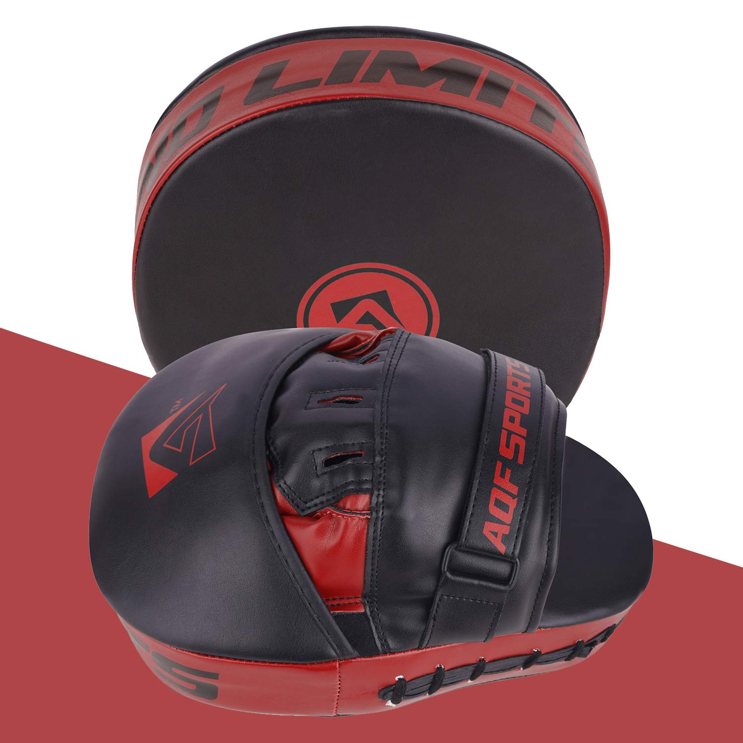 AQF Pattes d'Ours Boxe, Gant de Taekwondo, Pao, Entraînement de Sport de Combat, Mitaines en Cuir Synthétique Avec Sangle Ajustable, Bouclier Courbe Pads Pour Muay Thai & MMA