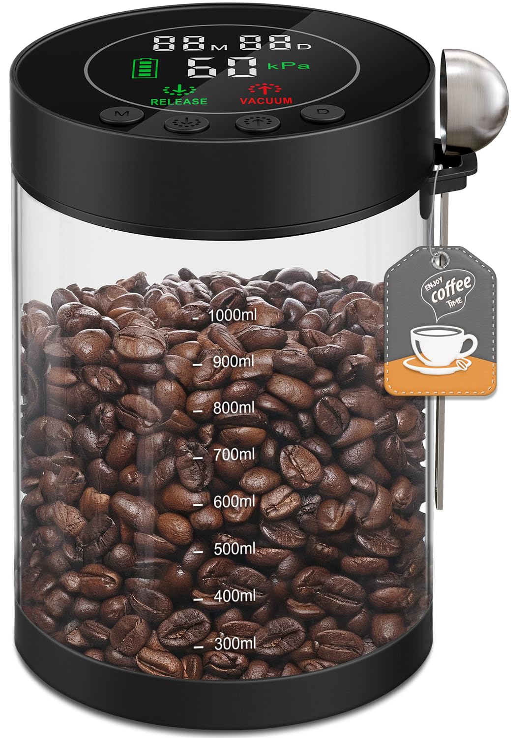 ZDXBO Electric Vacuum Coffee Canister