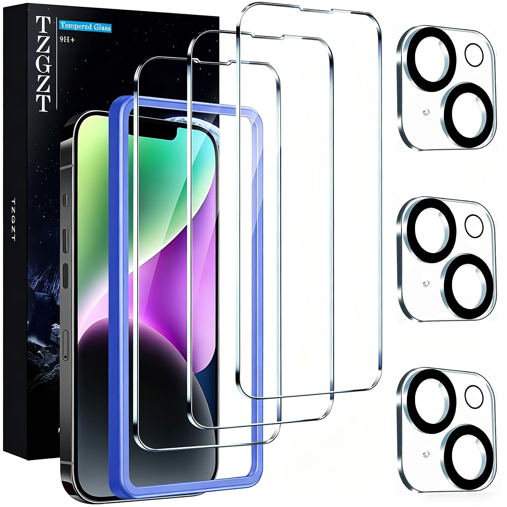 Photo 1 of TZGZT Screen Protector and Lens Protector for iPhone 14