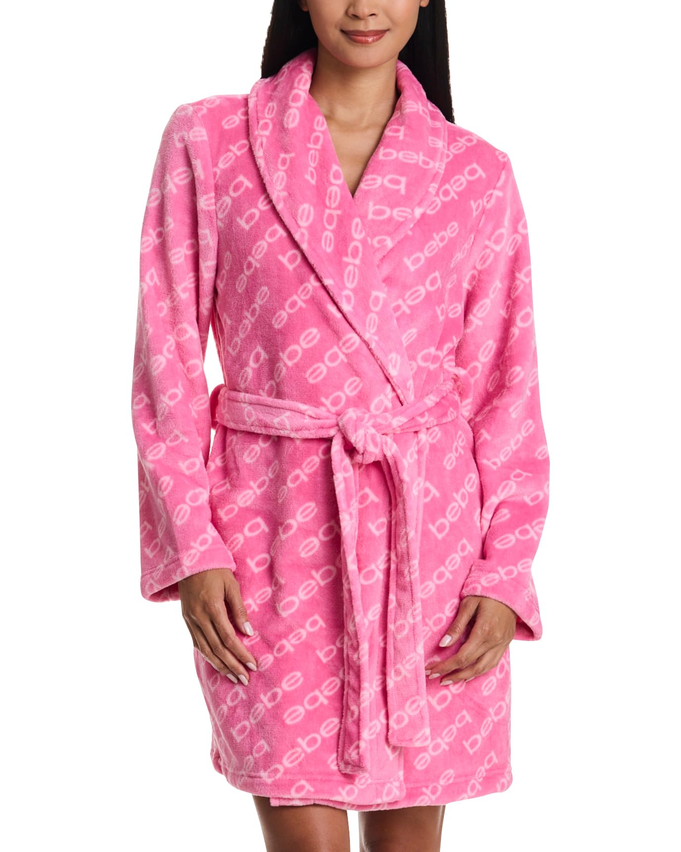 bebe Plush Robe - Aurora Pink, M