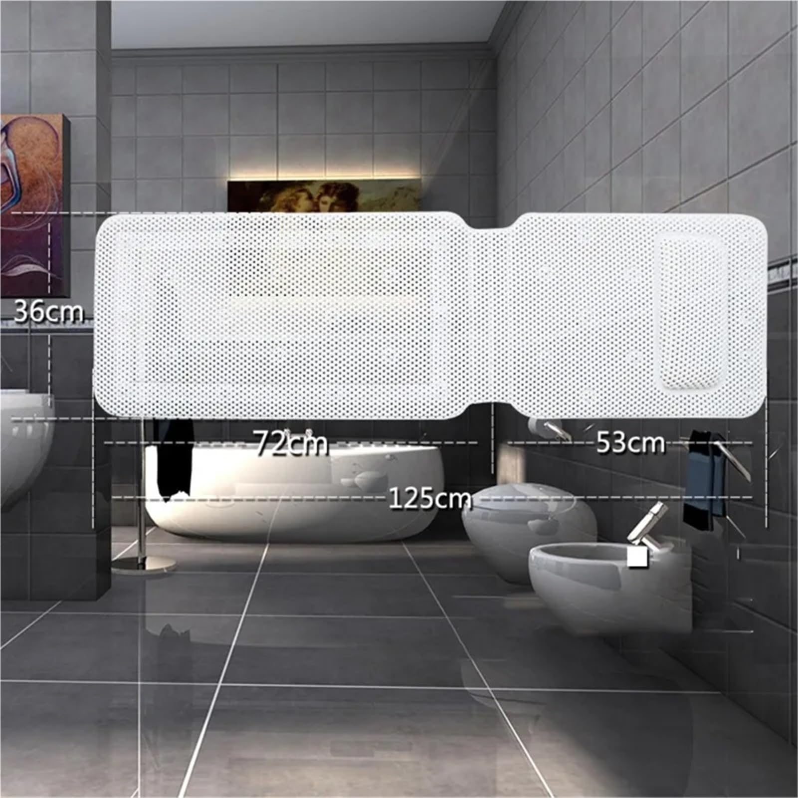 wasserdichte PVC Badewanne Kissen Kopfstütze Kopf Hals Rest Mit Saugnäpfen Bad Zubehör