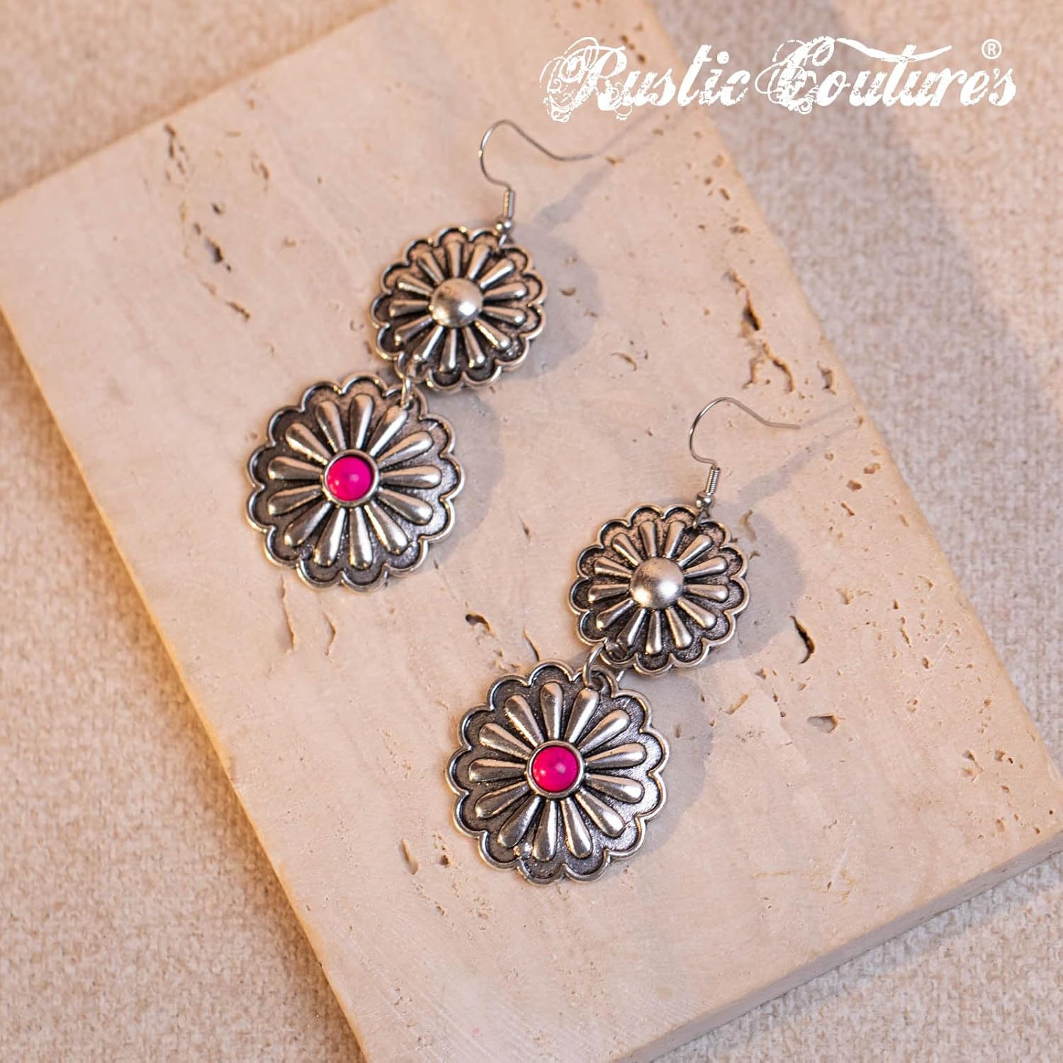 Rustic Couture's Western Necklace Earrings Jewelry Set for Women - Image 7