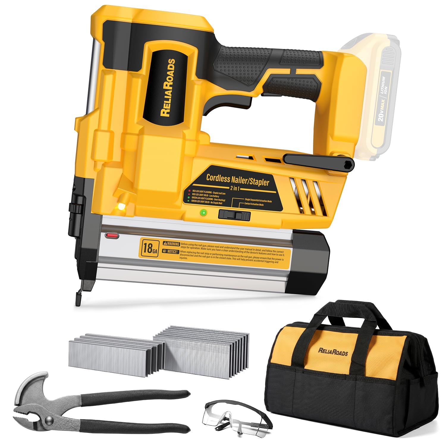 ReliaRoads Cordless Brad Nailer