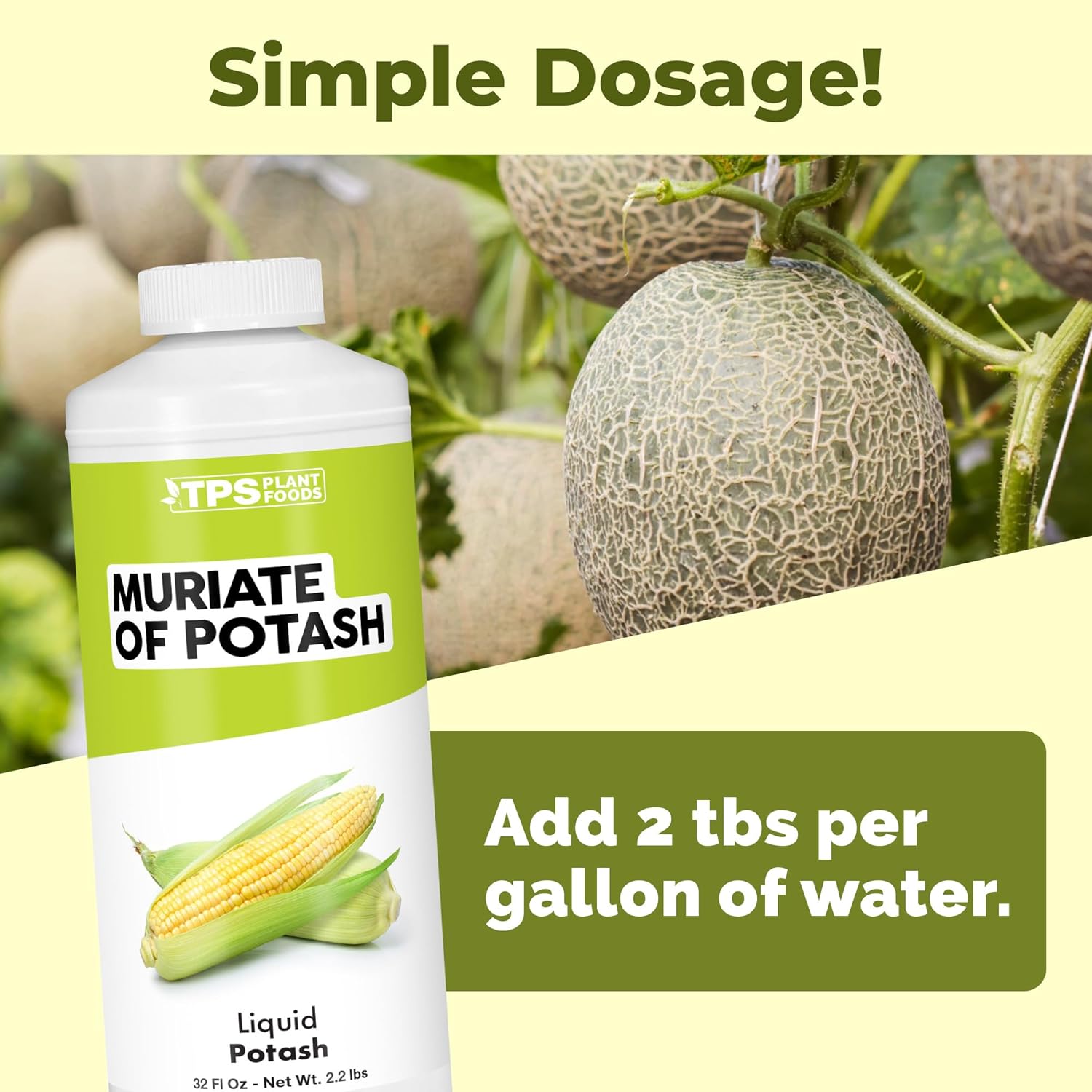 Muriate of Potash – Liquid Potassium Supplement for Bigger Harvests & Stronger Plants, 32 oz