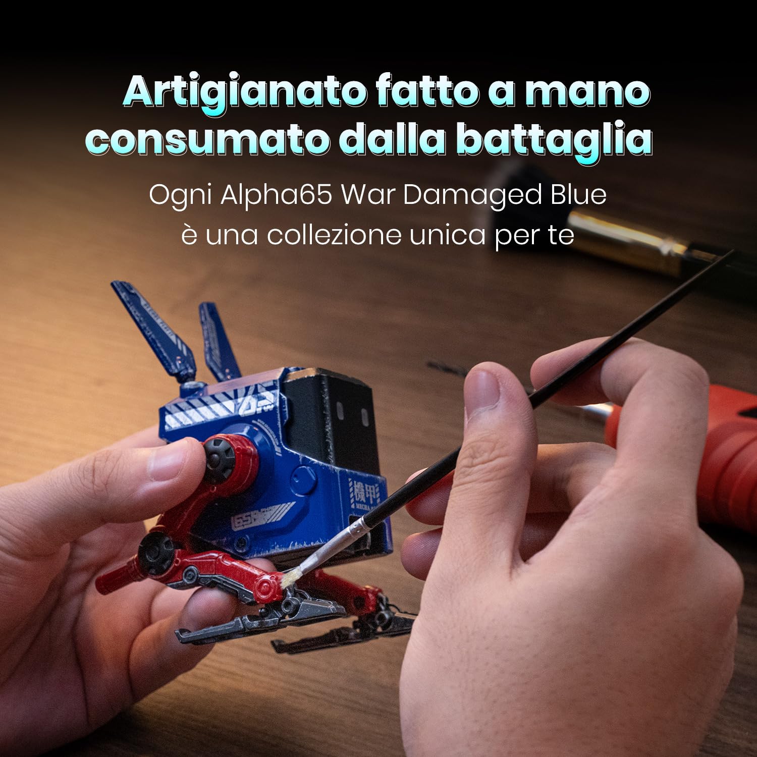 GravaStar Caricabatterie rapido GaN Alpha da 65W, caricabatterie rapido a 3 porte con presa multipla da viaggio, caricabatterie universale per UK/EU/USA, per iPhone, MacBook, iPad (Blu)