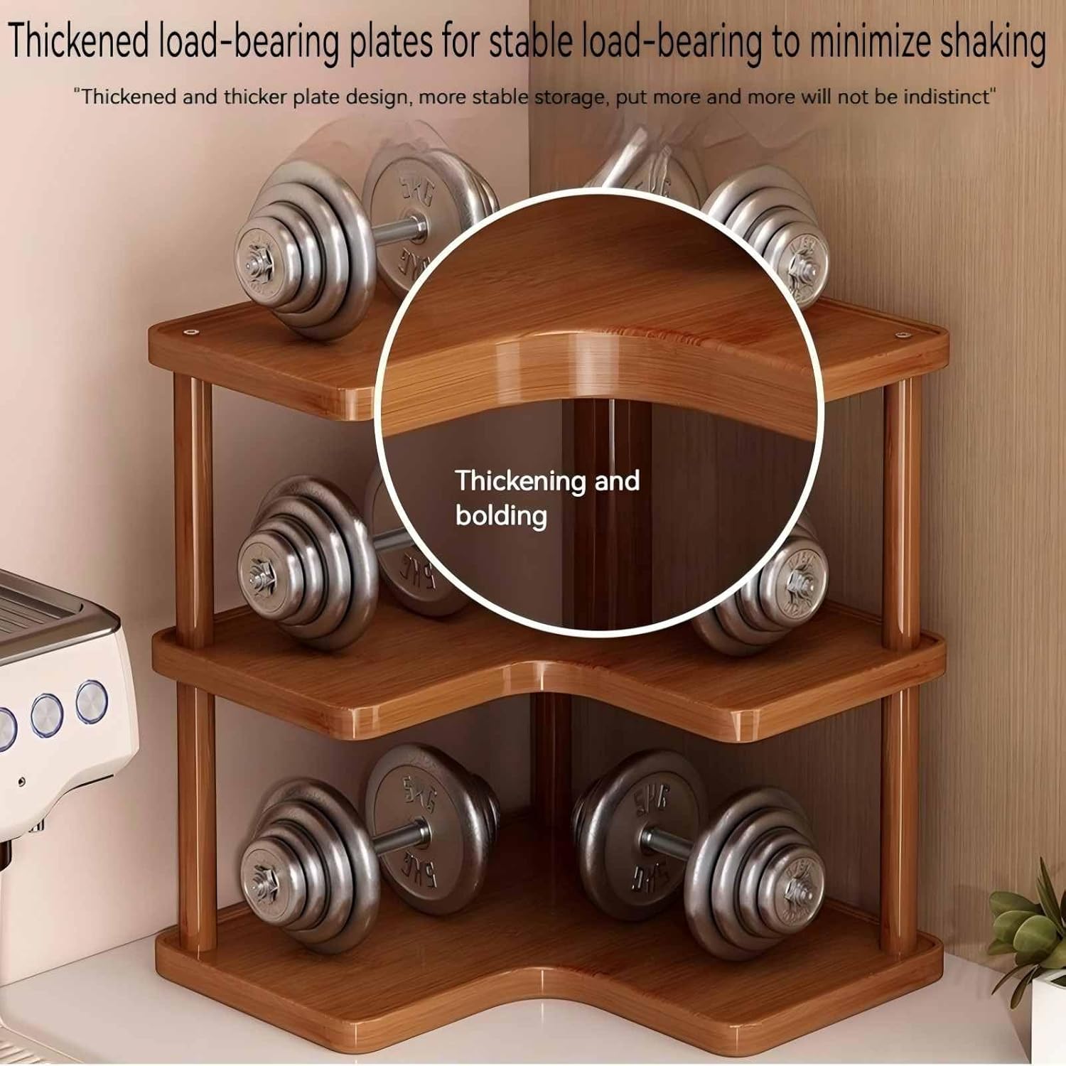 Rainsleep Multifunctional Corner Coffee Mug Organizer for Countertop - Storage and Organization Mug Rack for Cabinet, Holds Coffee Cups and Mugs for Kitchen and Home