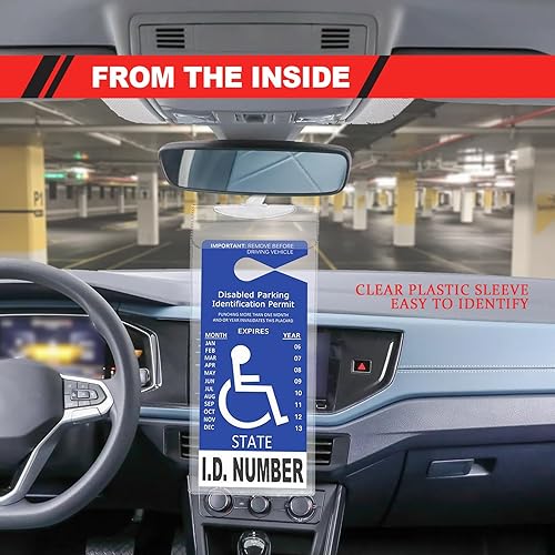 Miniatura 5 de Juego de 2 fundas de plástico transparente para discapacitados, para discapacitados, para discapacitados, con colgador grande