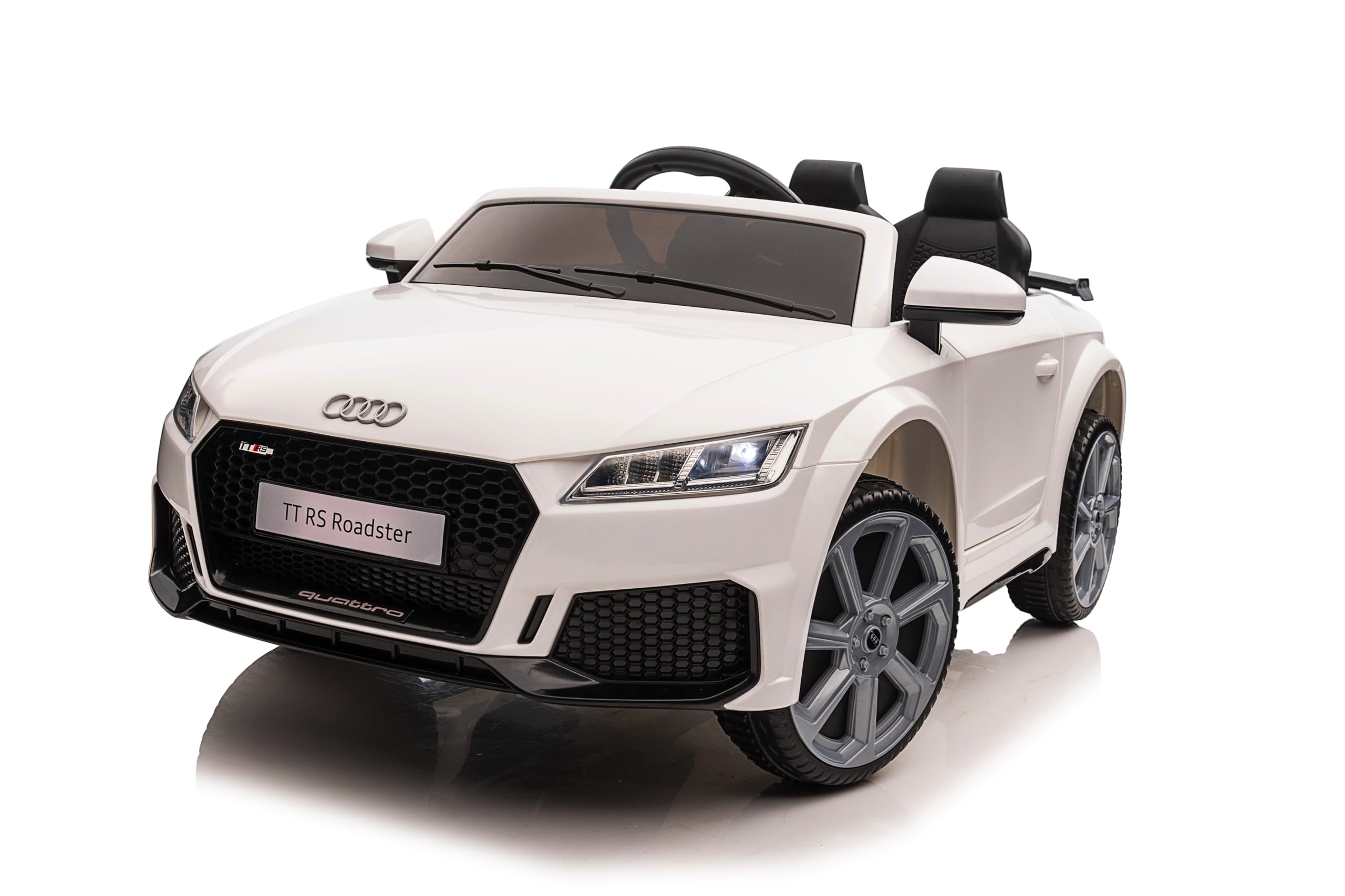 Audi TT RS Roadster Auto Elettrica Per Bambini 12V TOYSCAR Bianca Doppio Motore