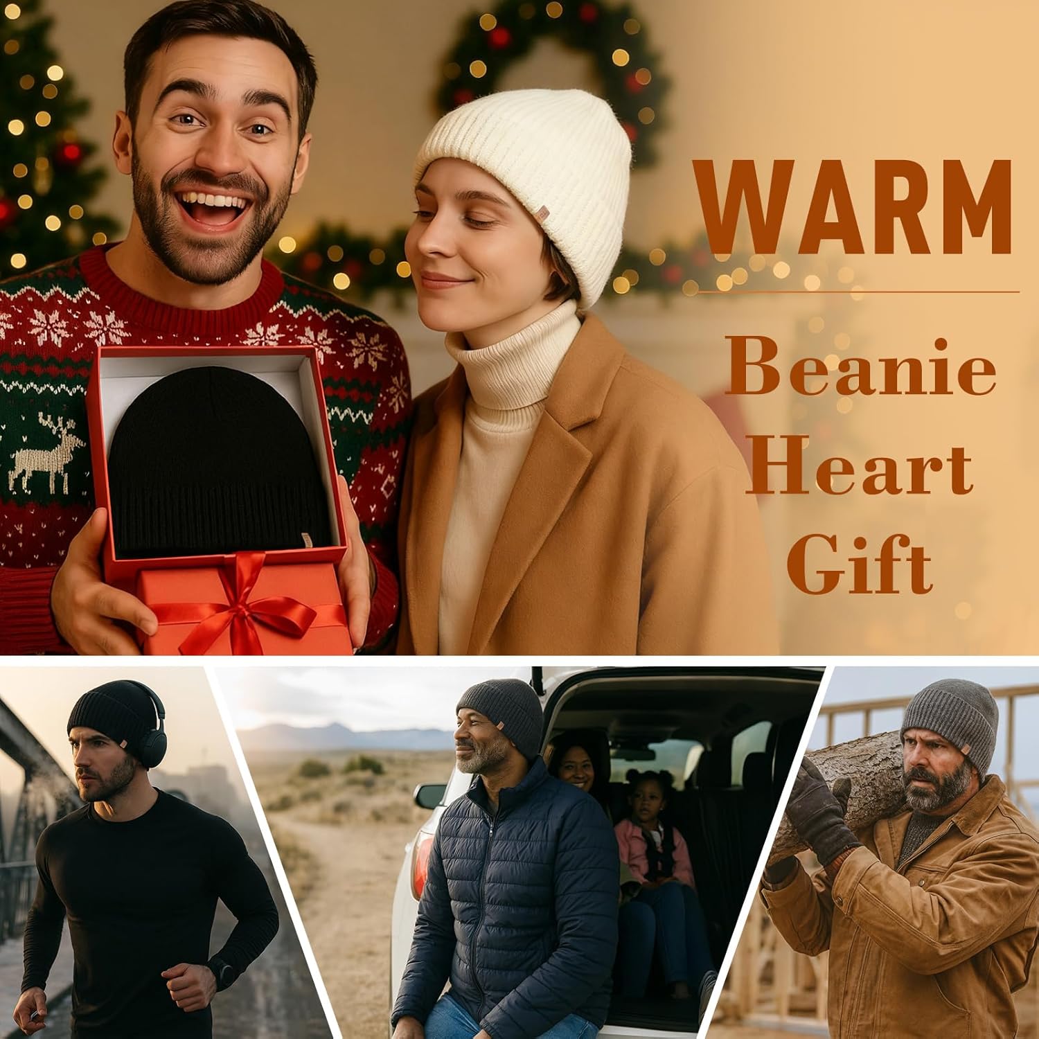 TOP-EX PolarWool™ Oversized L/XL/XXL 100% Merino Wool Beanie Fleece Lined Cuffed Watch Fisherman Cap - Image 6