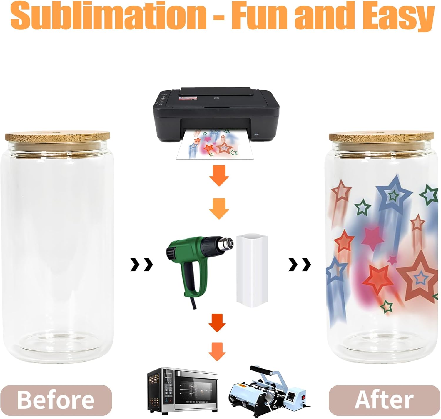 AGH 4 Pack Snow Globe Tumbler 16 oz Sublimation Snow Globe Glass Tumbler with Pre Drilled Hole Double Wall Snowglobe Glass Cups for Snow Globe Glitter DIY - Image 2