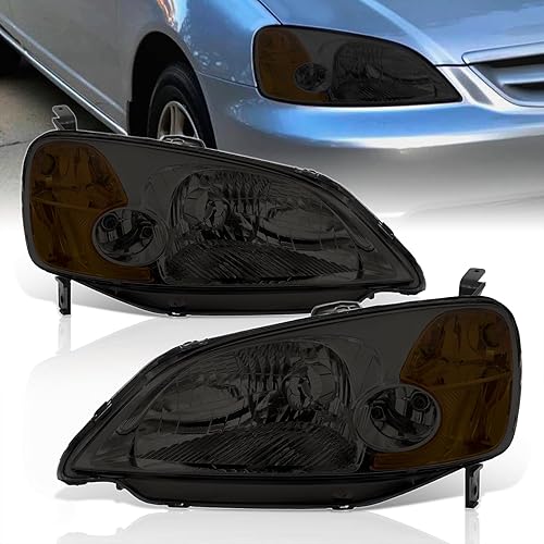 Miniatura 9 de AJP Distributors JDM faros delanteros lámpara parachoques conducción par LH+RH compatiblereemplazo para Civic 2 puertas Coupé 4 puertas sedán DX LX