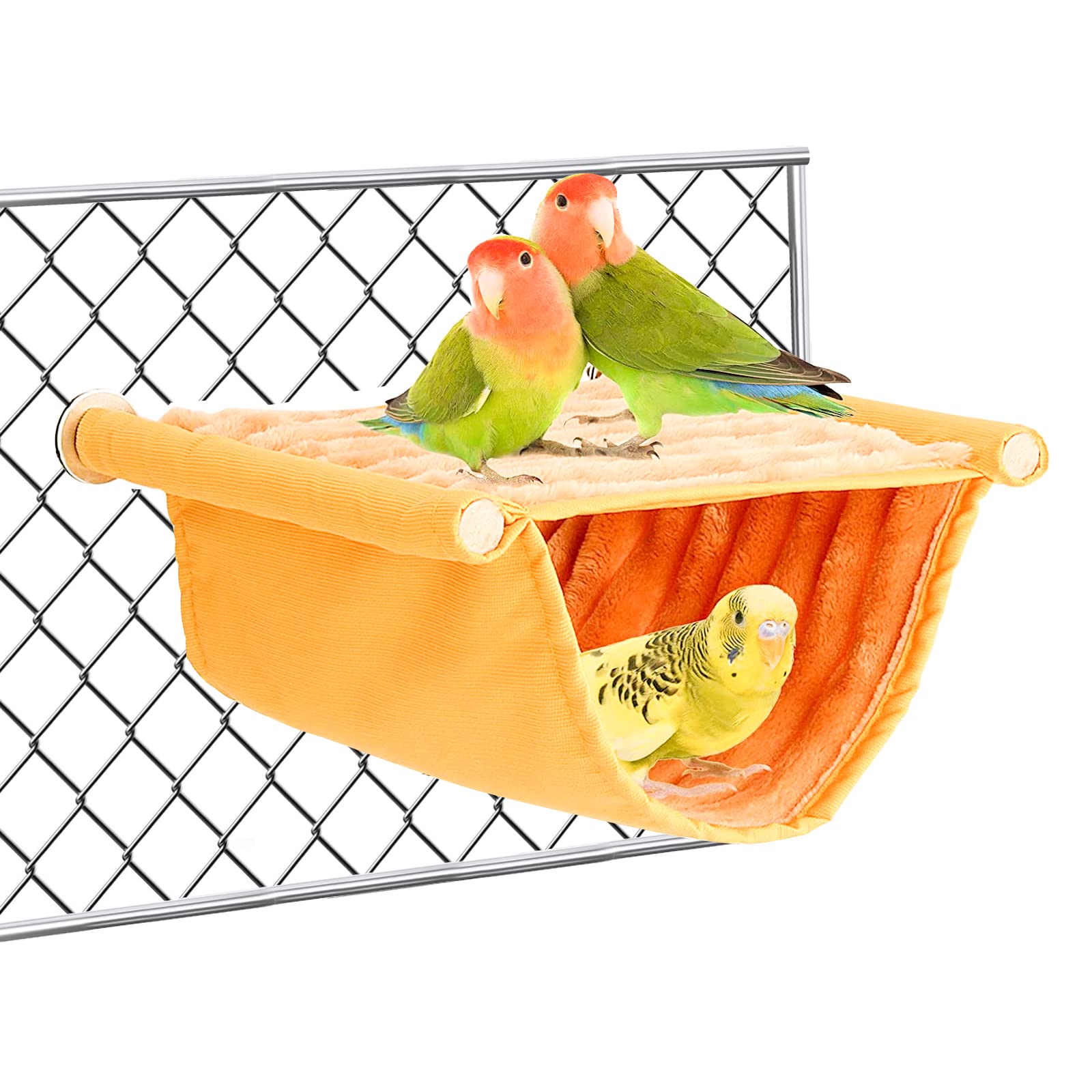 AKONE Hamac à oiseaux Lit superposé - Nichoir à oiseaux - Grottes - Lieux de couchage - Accessoires de cage à oiseaux - Jouet à oiseaux - Lit superposé à suspendre pour perruche, calopsittes, pinsons,