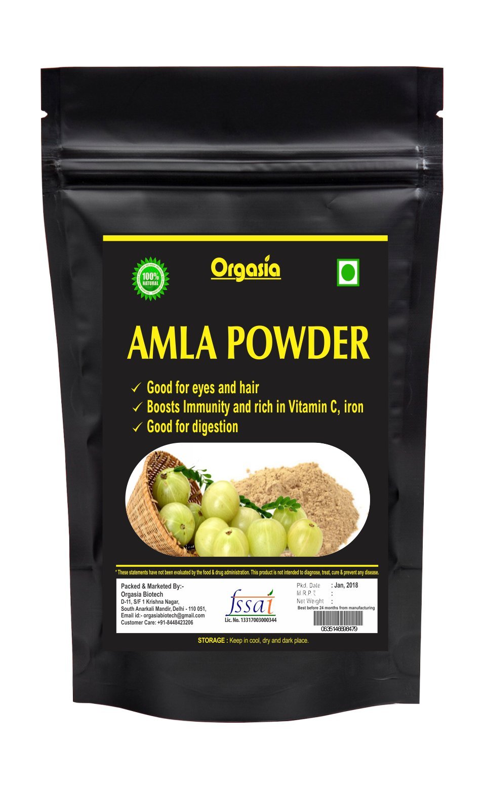 Orgasia Amla Powder 500 Gm